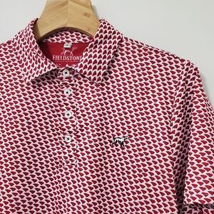 Fieldstone Red Pattern Polo Shirt Small